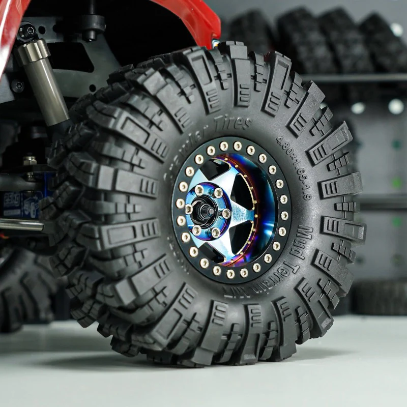 INJORA 1.9" Super Heavy Brass -10mm Offset Wheels for 1/10 RC Crawlers (W1958) - Image 5