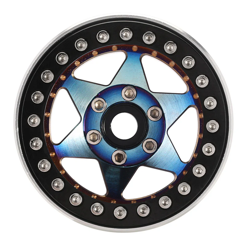 INJORA 1.9" Super Heavy Brass -10mm Offset Wheels for 1/10 RC Crawlers (W1958) - Image 8