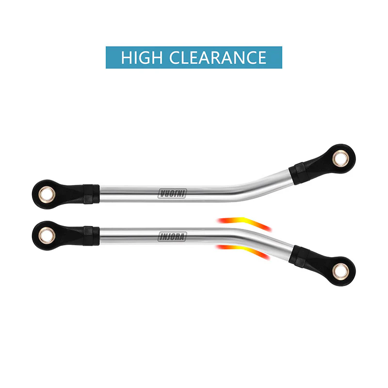 INJORA 1 Pair Stainless Steel Chassis Links for 1/18 TRX4M Mods - Image 13
