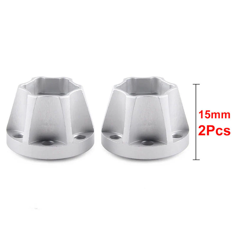 INJORA 12mm Black/Silver Aluminum Wheel Hex Hubs for 1.9" 2.2" Rims - Image 11
