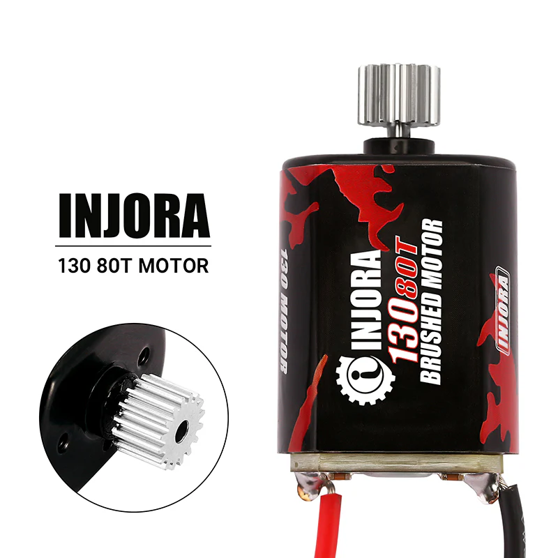 INJORA 130 Brushed Motor 60T 80T with Stainless Steel Pinion for FMS FCX24 FCX18 (INM12) - Image 9