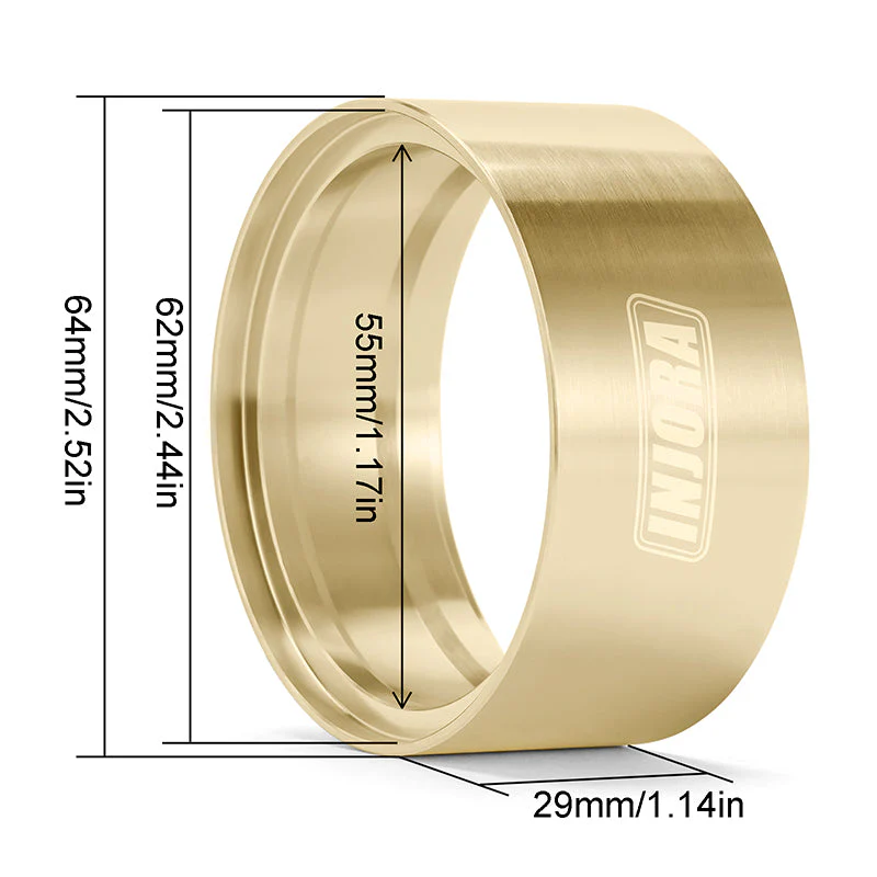 INJORA 147g/pcs Brass Inner Rings for INJORA 2.2" Wheels - Image 3