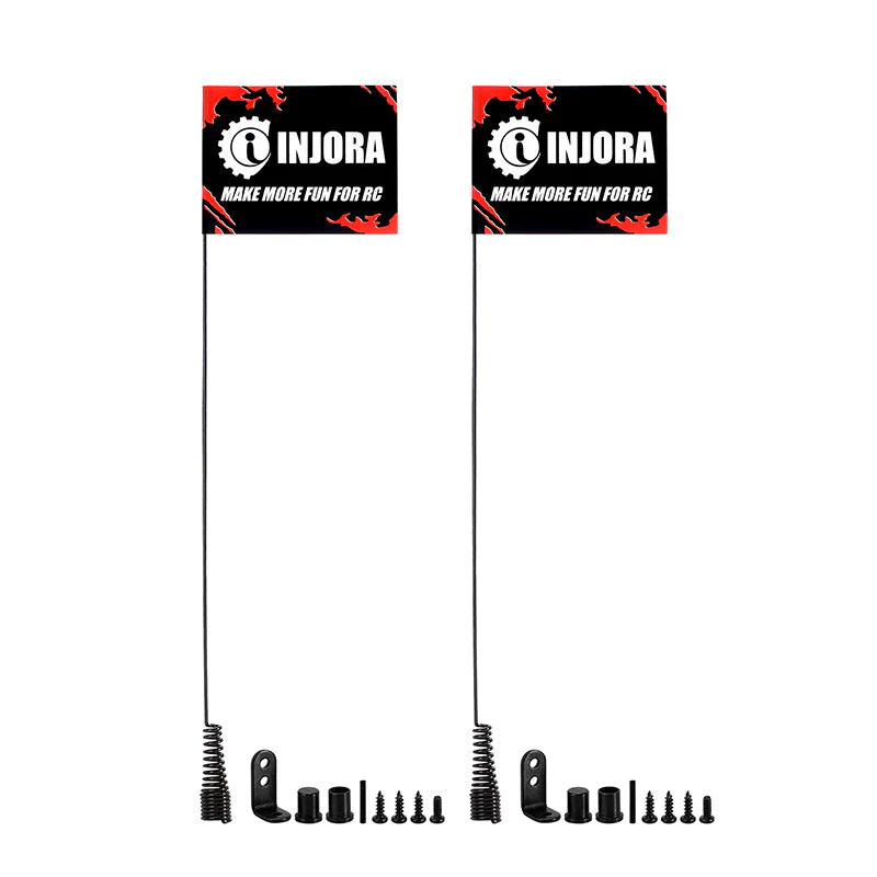 INJORA 15cm Metal Antenna with Flags for 1/18 1/24 TRX4M SCX24 FCX24 - Image 15