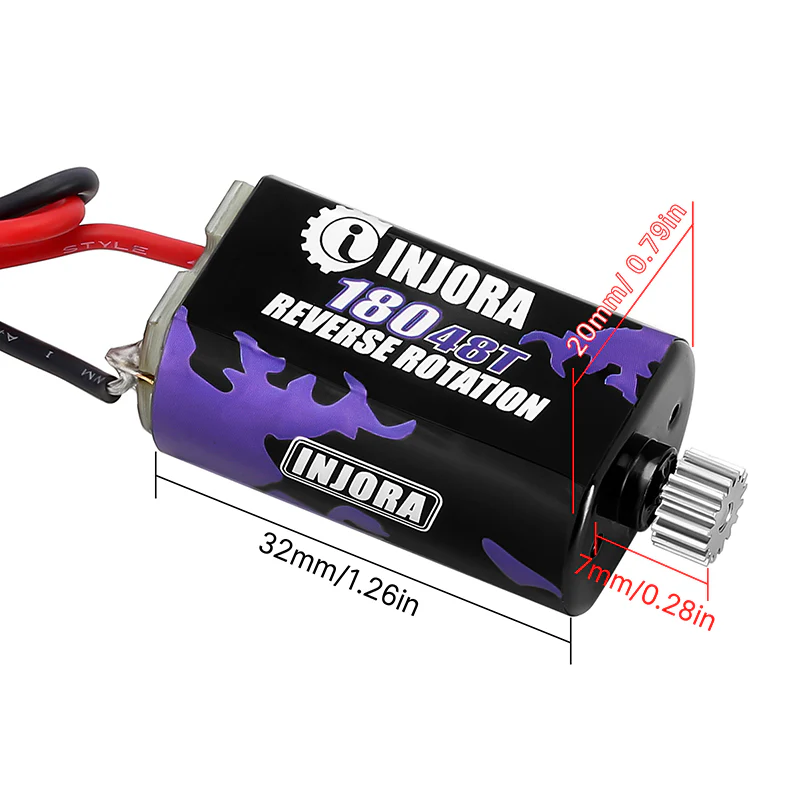 INJORA 180 Pro 48T Brushed High Torque Motor for FMS FCX24 FCX18 (INM14) - Image 4