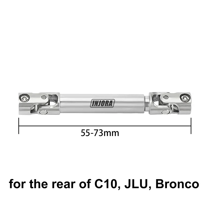 INJORA 1pcs Stainless Steel Drive Shaft with D Shaped Hole for SCX24 AX24 FCX18 FCX24m - Image 10