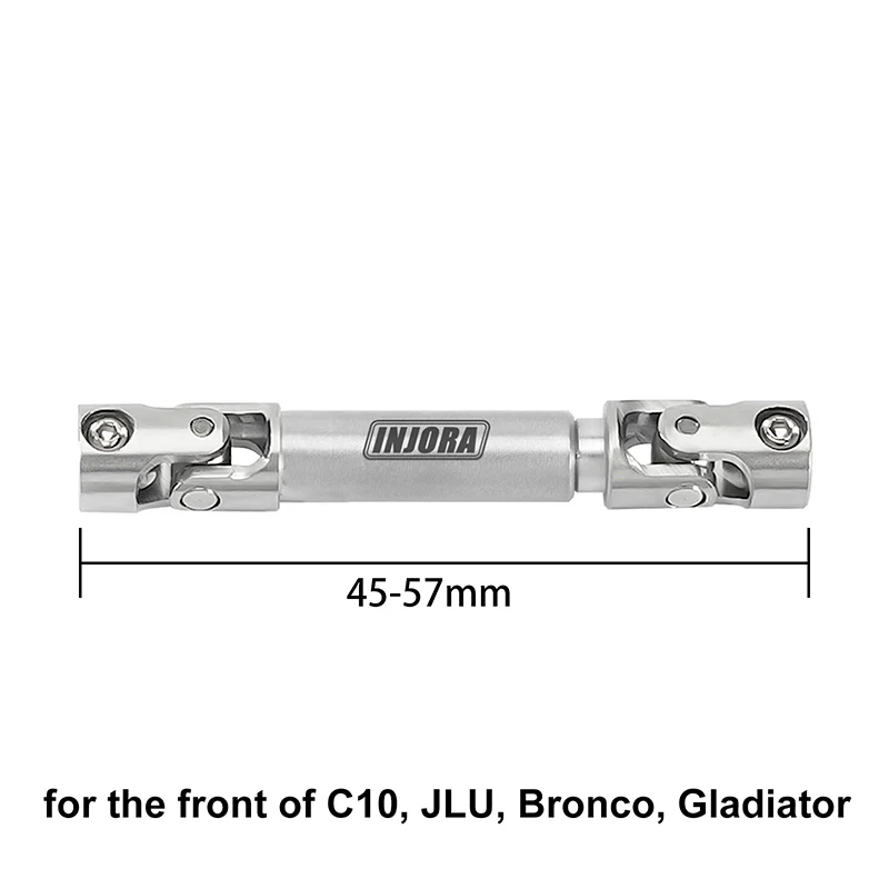 INJORA 1pcs Stainless Steel Drive Shaft with D Shaped Hole for SCX24 AX24 FCX18 FCX24m - Image 6