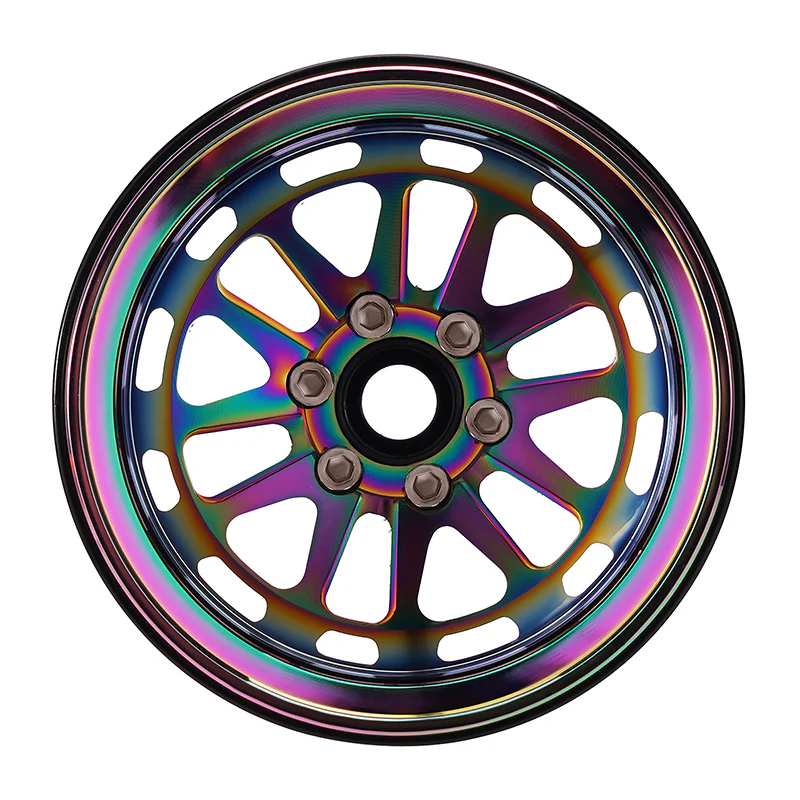INJORA 2.2" Rainbow -10mm Offset Wheels for 1/10 RC Crawlers - Image 5