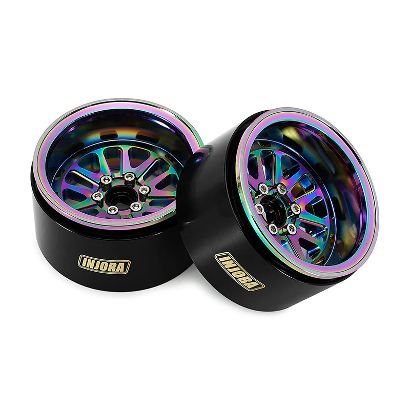INJORA 2.2" Rainbow -10mm Offset Wheels for 1/10 RC Crawlers - Image 7