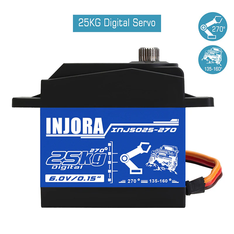 INJORA INJS025 25KG Large Torque Waterproof Metal Gear Digital Servo for RC Model - Image 12