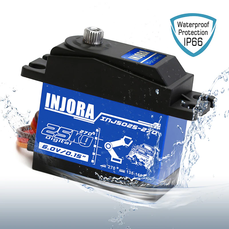 INJORA INJS025 25KG Large Torque Waterproof Metal Gear Digital Servo for RC Model - Image 13
