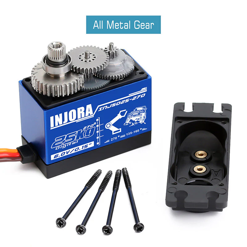INJORA INJS025 25KG Large Torque Waterproof Metal Gear Digital Servo for RC Model - Image 19