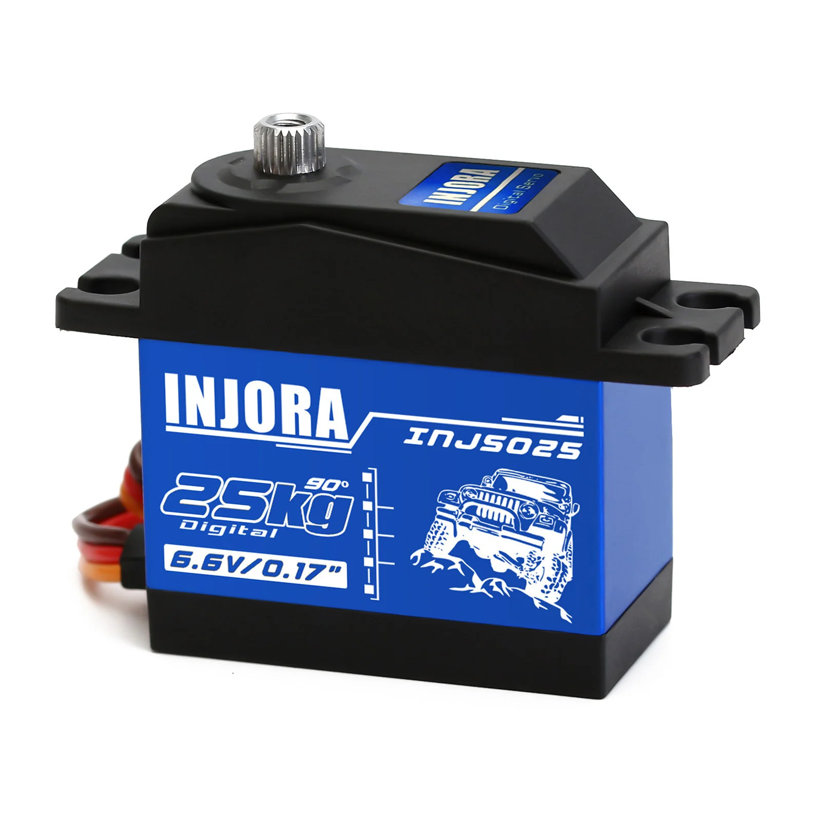 INJORA INJS025 25KG Large Torque Waterproof Metal Gear Digital Servo for RC Model - Image 6