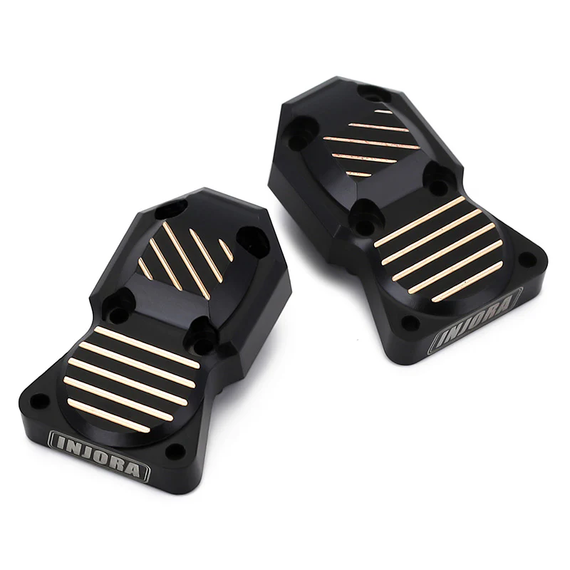 INJORA 2pcs 10g/pcs Black Brass Diff Covers for Axial SCX24 AX24 - Image 3
