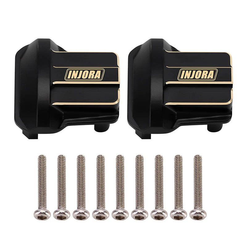 INJORA 2PCS 11g/pcs Brass Diff Covers for 1/18 TRX4M Front Rear Axles (4M-01) - Image 2