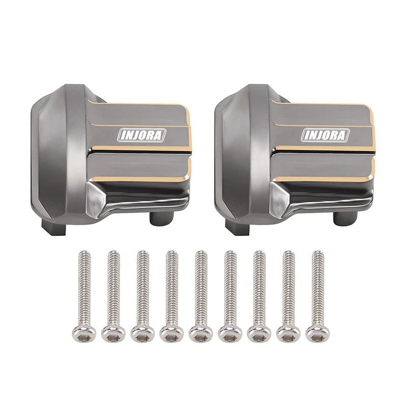 INJORA 2PCS 11g/pcs Brass Diff Covers for 1/18 TRX4M Front Rear Axles (4M-01) - Image 7