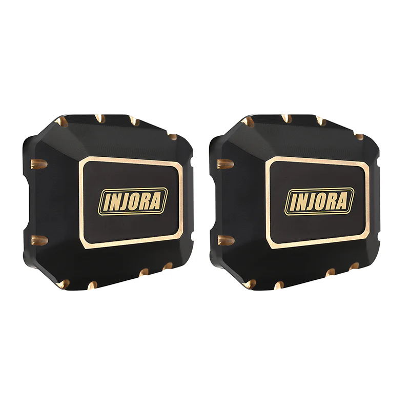 INJORA 2pcs 38g Black Brass Diff Covers for 1/10 SCX10 PRO & SCX10 III AR45 - Image 3