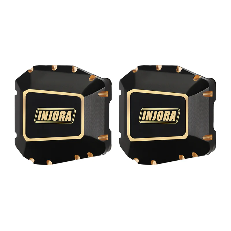 INJORA 2pcs 38g Black Brass Diff Covers for 1/10 SCX10 PRO & SCX10 III AR45 - Image 4