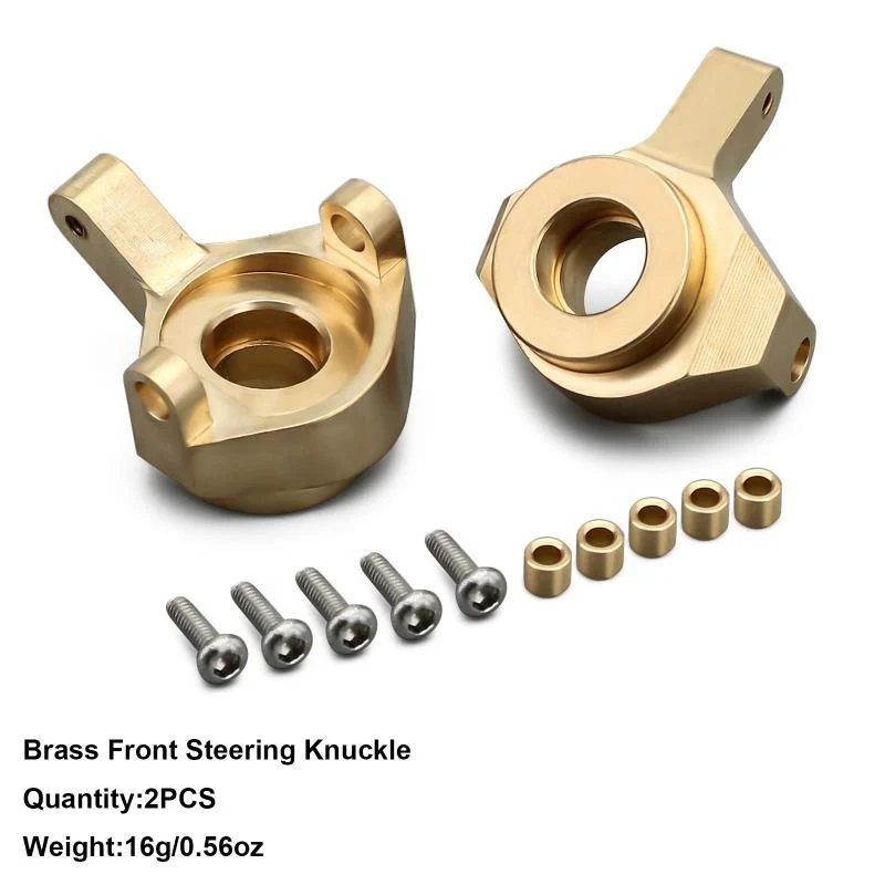 [US Warehouse] INJORA 2PCS 8g/pcs Brass Front Steering Knuckles, RC Counter Weights for Axial SCX24