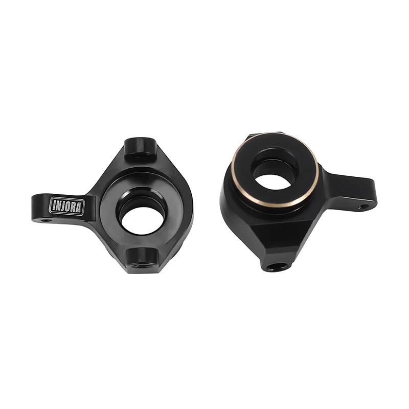 INJORA 2pcs Black Brass Front Steering Knuckles Counter Weights for SCX24 AX24 - Image 3