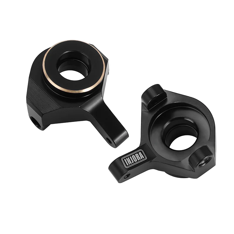 INJORA 2pcs Black Brass Front Steering Knuckles Counter Weights for SCX24 AX24 - Image 4