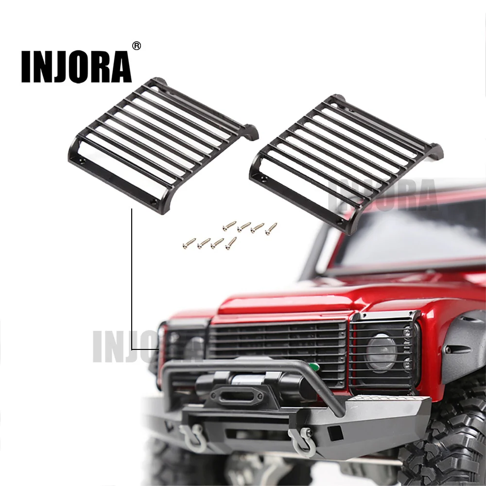 [Germany Clearance Deal] INJORA 2PCS Metal Front Lamp Guards, Headlight Cover Grille for Traxxas TRX-4