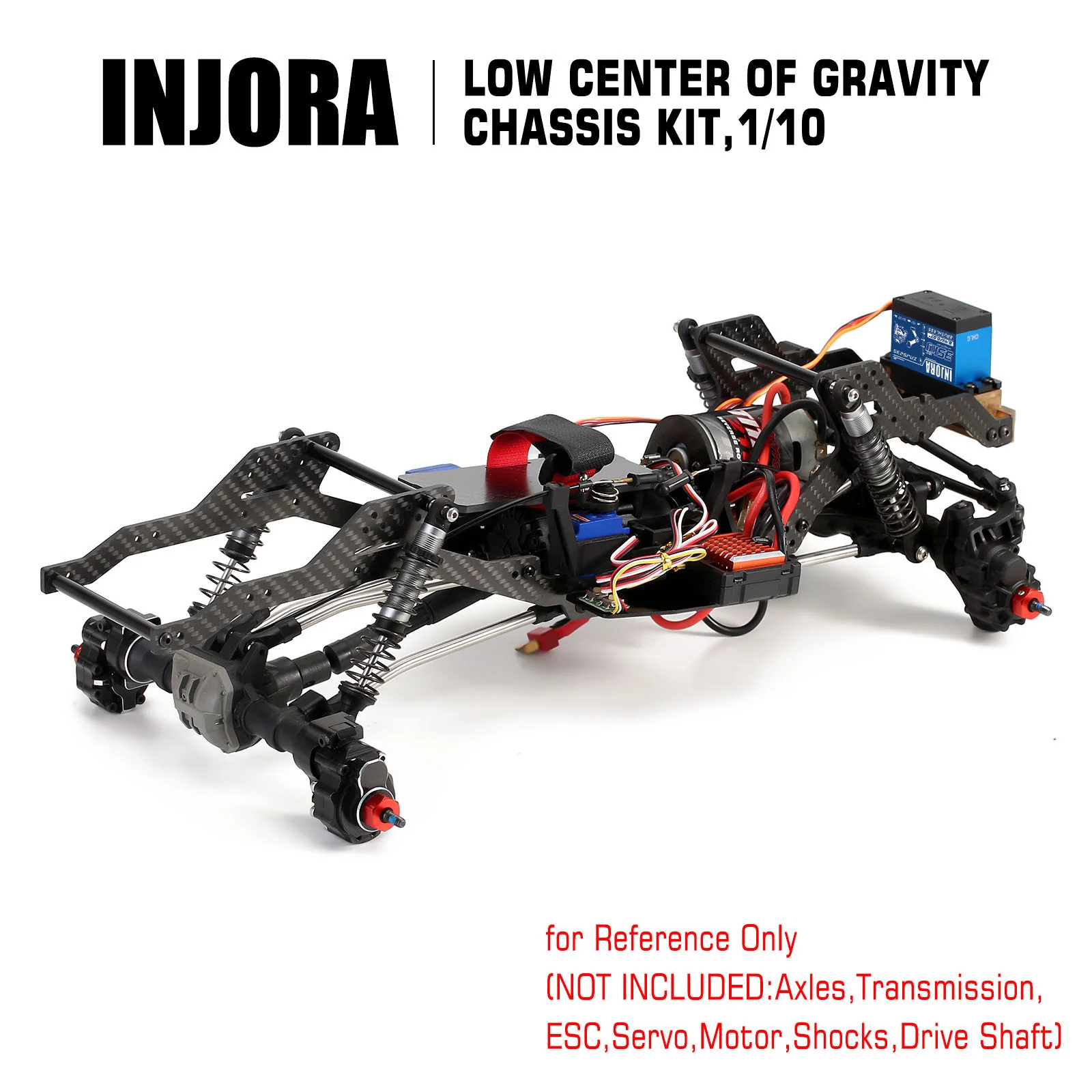 INJORA 313/324mm LCG Carbon Fiber Chassis Kit for TRX4 - Image 7