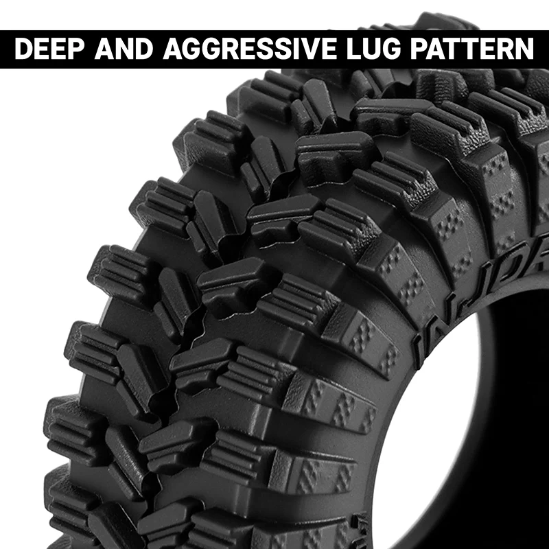 INJORA 0.7" 35*14mm King Trekker Tires for 1/30 SCX30 (T7014) (4) - Image 3