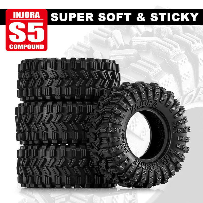 INJORA 0.7" 35*14mm King Trekker Tires for 1/30 SCX30 (T7014) (4) - Image 5