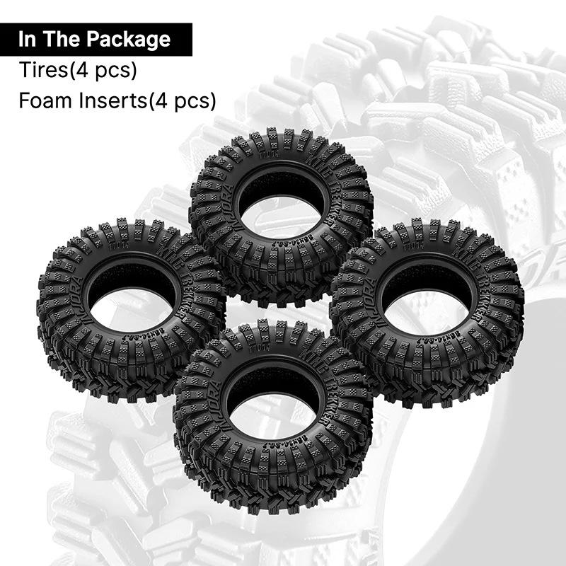 INJORA 0.7" 35*14mm King Trekker Tires for 1/30 SCX30 (T7014) (4) - Image 6