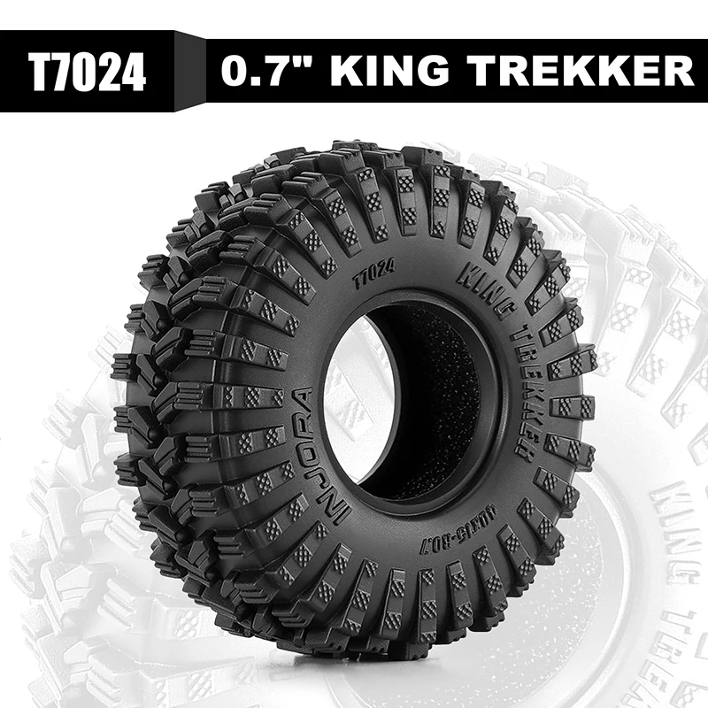 INJORA 0.7" 40*15mm King Trekker Tires for 1/30 SCX30 (T7024) - Image 4