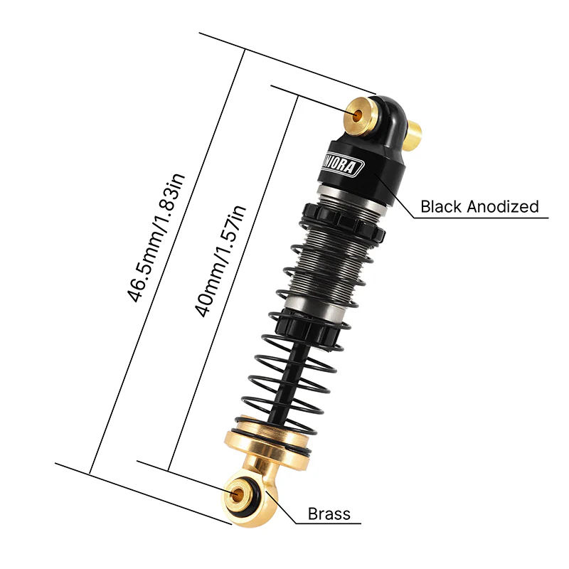 INJORA 40mm Big Bore Oil Shock Absorber for 1/24 SCX24 FCX24M - Image 24