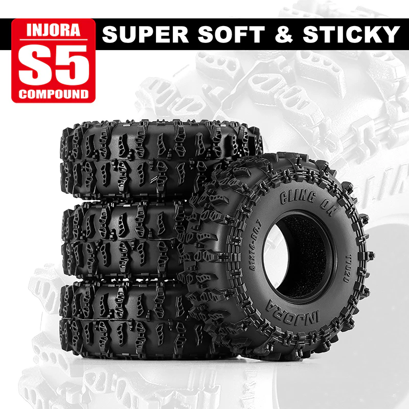 INJORA 0.7" 41*14mm Cling On Tires for 1/30 SCX30 (T7020) - Image 6