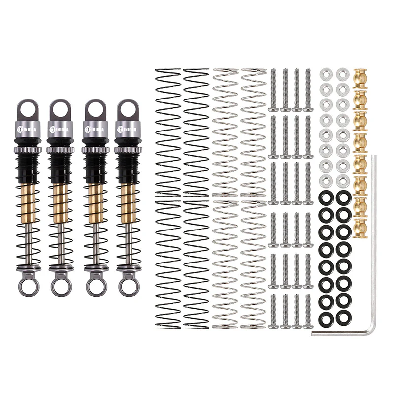INJORA 43mm Aluminum Threaded Double Barrel Shocks Dampers for Axial SCX24 - Image 26