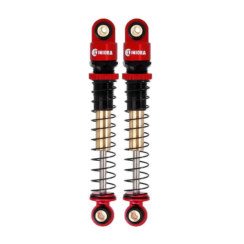 INJORA 43mm Aluminum Threaded Double Barrel Shocks Dampers for Axial SCX24 - Image 6