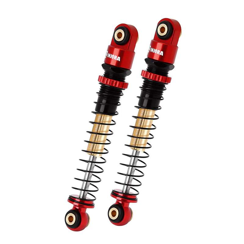INJORA 43mm Aluminum Threaded Double Barrel Shocks Dampers for Axial SCX24 - Image 7