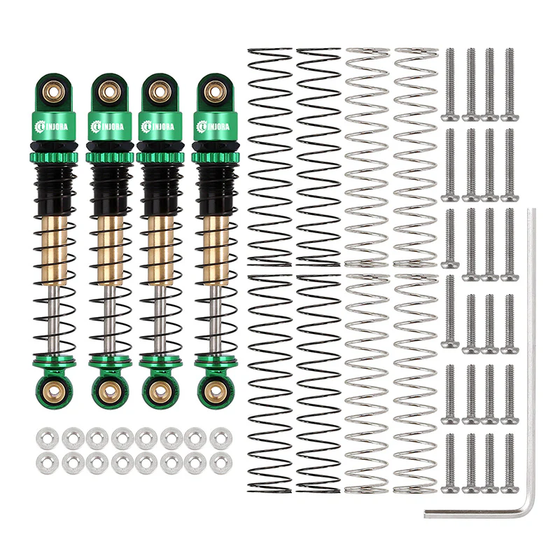 INJORA 43mm Aluminum Threaded Double Barrel Shocks Dampers for Axial SCX24 - Image 8