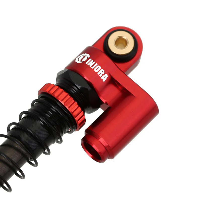 INJORA 43mm Aluminum Threaded Double Barrel Shocks with Fake Reservoir for Axial SCX24 - Image 6