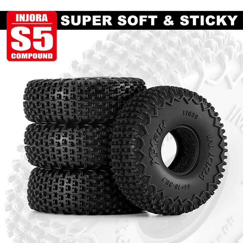 INJORA 44*16mm 0.7" XHX Pin Tires for 1/30 SCX30 (T7030) - Image 4