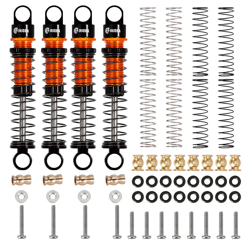 INJORA 45mm Aluminum Threaded Oil Shock Absorbers for FMS FCX24 FCX18 - Image 8