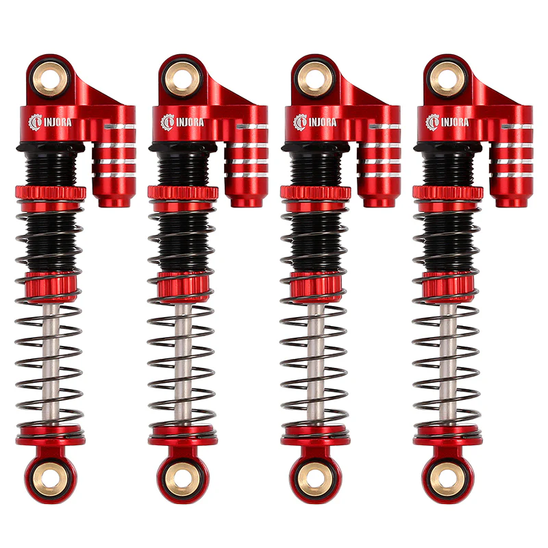 INJORA 45mm Aluminum Threaded Oil Shocks with Fake Reservoir for FMS FCX24 FCX18 - Image 3