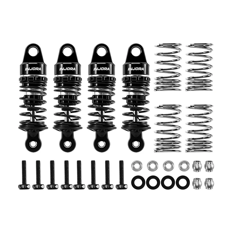 INJORA 45mm Oil Shocks with Progressive Rate Springs for 1/12 Losi Nascar - Image 4