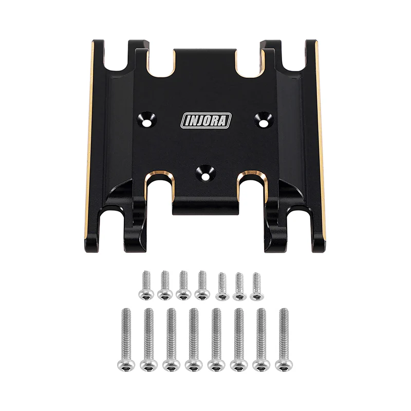 INJORA 46g Black Brass Skid Plate for 1/18 HPI Venture18 - Image 2
