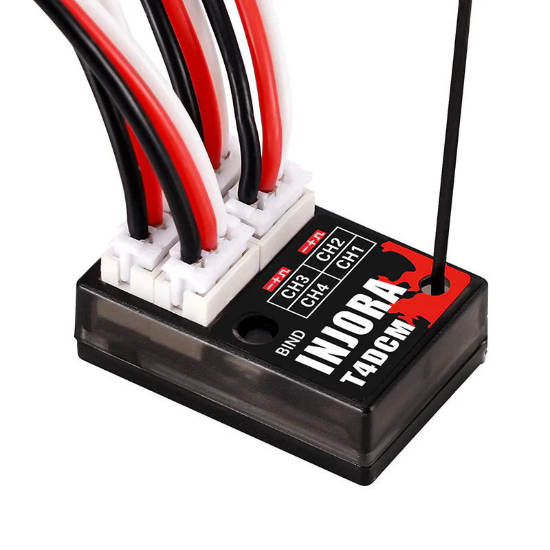 INJORA 4CH 2.4GHz Micro Receiver for 1/32 1/30 1/24 RC Cars - Image 3