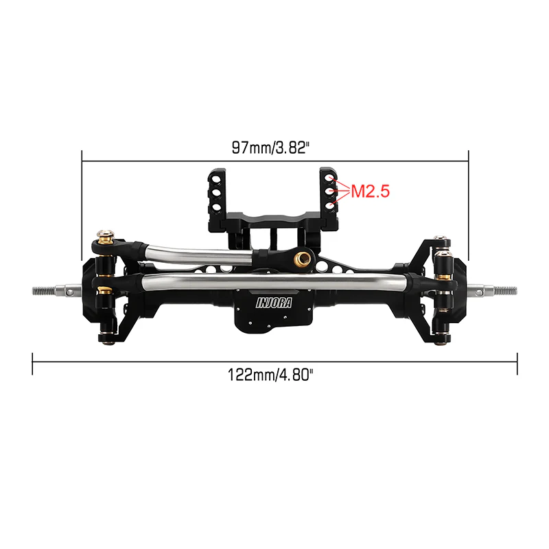 INJORA +4mm Aluminum Axles for 1/18 TRX4M - Image 10