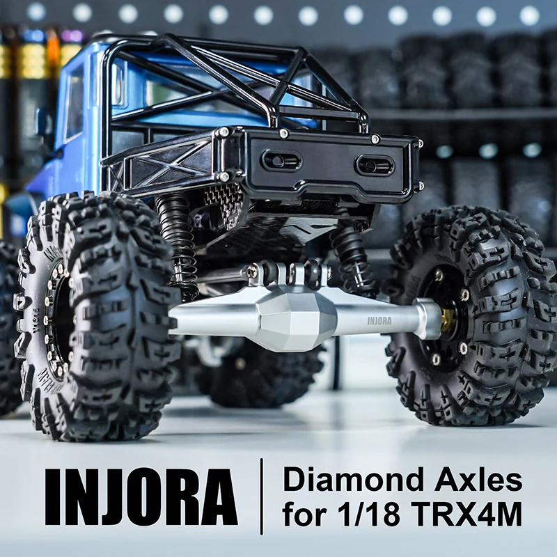 [US Warehouse] INJORA +4mm Diamond Axles with Lay Down Servo Mount & Links for 1/18 TRX4M - Image 4