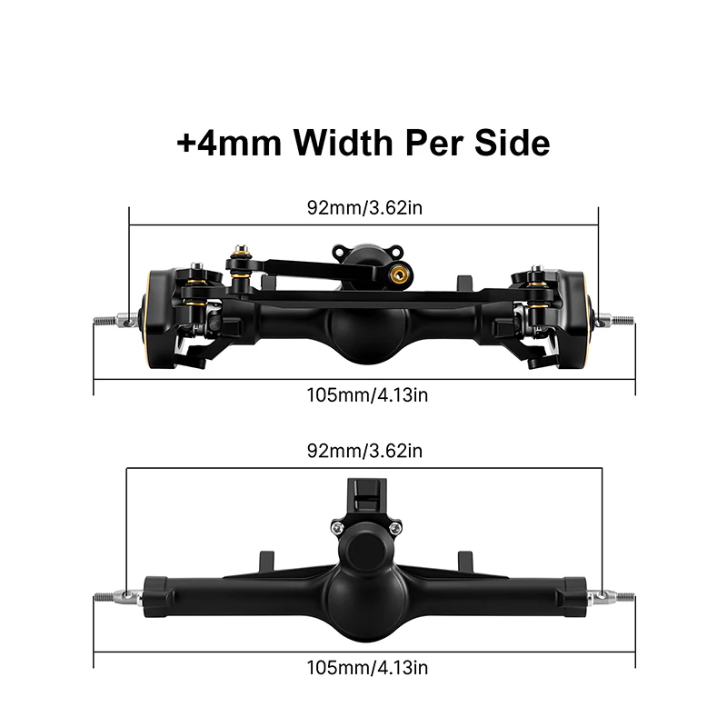 INJORA +4mm Nylon Planet Axles with Double Joint Shafts for 1/24 SCX24 - Image 10