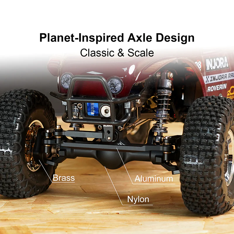 INJORA +4mm Nylon Planet Axles with Double Joint Shafts for 1/24 SCX24 - Image 5