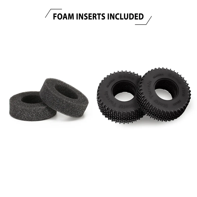 INJORA 1.0" 55*20mm Comp Pin Tires (T1013) (4) - Image 5
