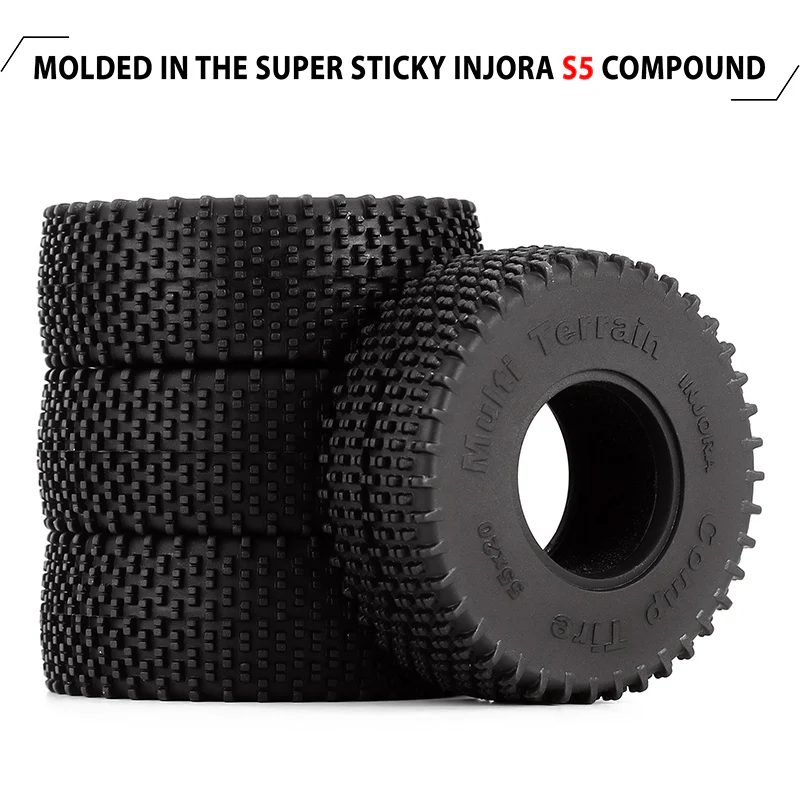 INJORA 1.0" 55*20mm Comp Pin Tires (T1013) (4) - Image 6