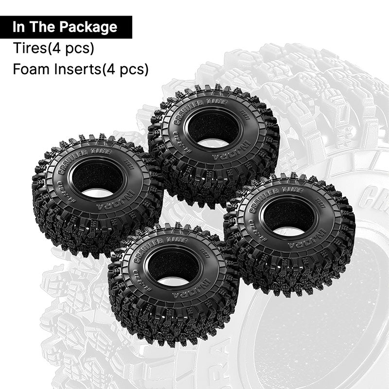 INJORA 1.0" 64*24mm Rock Crawling Tires (T1011) (4) - Image 6